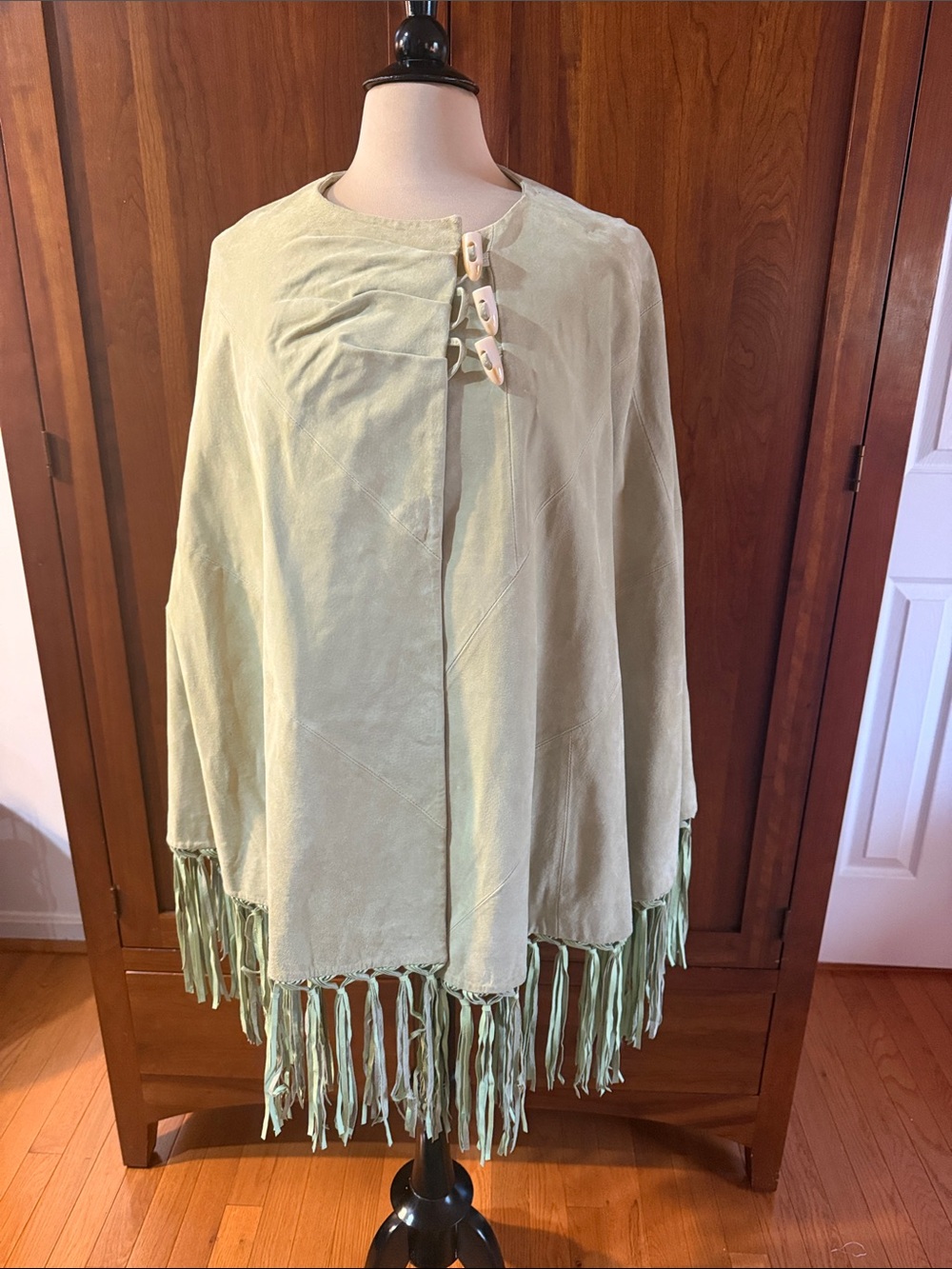 Vintage Terry Lewis Suede Cape Poncho - RARE
